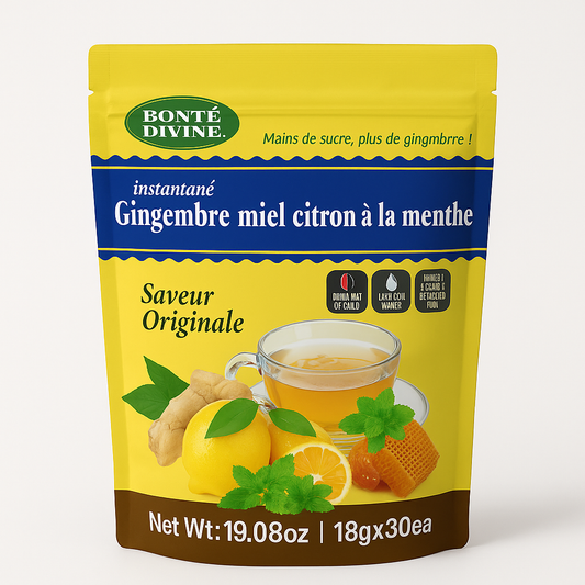 Bonté Divine – Gingembre, Miel, Citron & Menthe